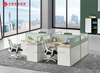High Wall Office Cubicle Design Factory Direct Modular 4 Seat Office Workstation Cubicle for 4 Person