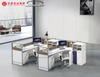 Wooden Workstation Modern Office Cubicles Workstation Desk Office Furniture 2 Person Staff Desk