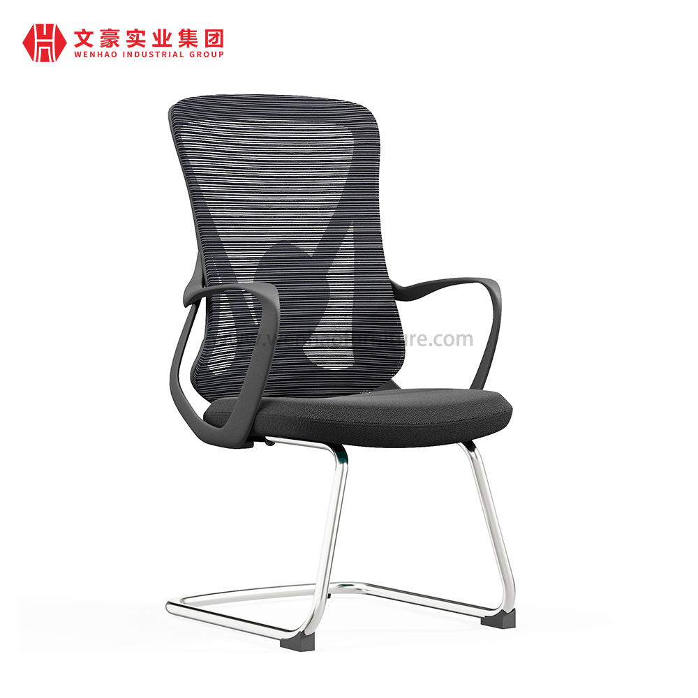 Office Ergonomic Mesh Visitor Fabric Meeting Chairs Conference Chair with Good Lumbar Support