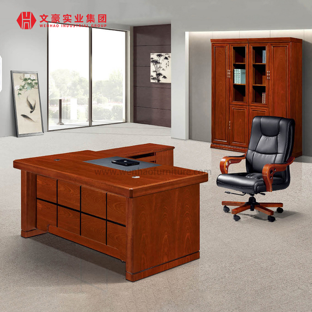 High Quality Modern Design Classic MDF L Shape Office Furniture Table Combination Boss Ceo Office Desk