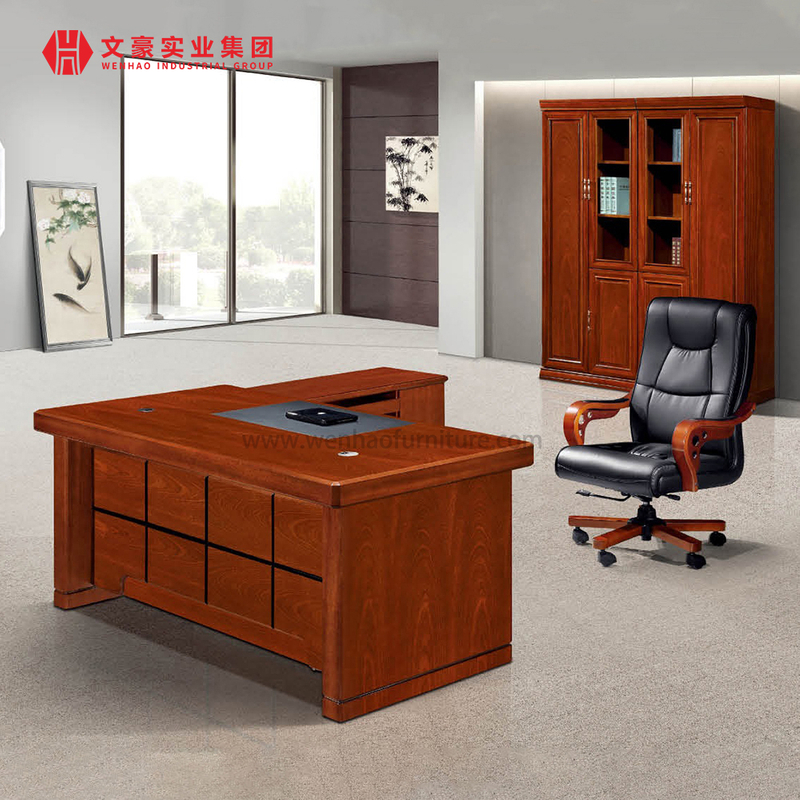 High Quality Modern Design Classic MDF L Shape Office Furniture Table Combination Boss Ceo Office Desk