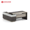 Modular Office Furniture Modern Elegant Design Laminate Beige Color Executive Table L Shape With Drawers