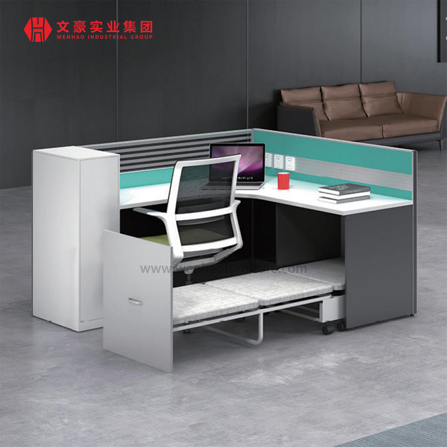 Customized 1 Person Screen Tables Single Seat Office Table Storage With Bed