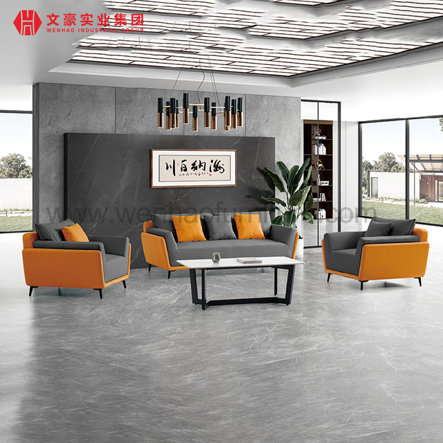 High End Modern Fabric Sofas Office Space Leather Sofa Seating Furniture