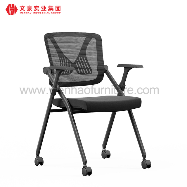 Wenhao China Training Writing Desk Chair with Castors Chairs And Computer Table