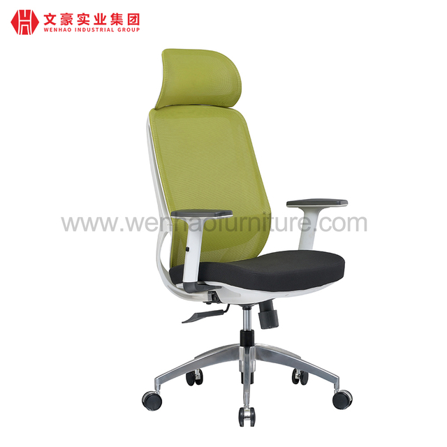 Green Ergonomic Mesh Office Swivel Chair Factory Modern Upholstered Chairs With Adjustable Arms