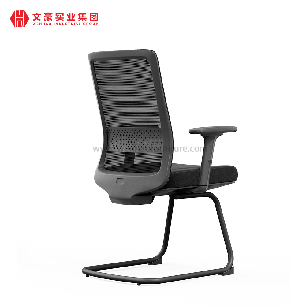 Contemporary Conference Room Steel Mesh Guest Chairs Fabric Meeting Executive Office Chair