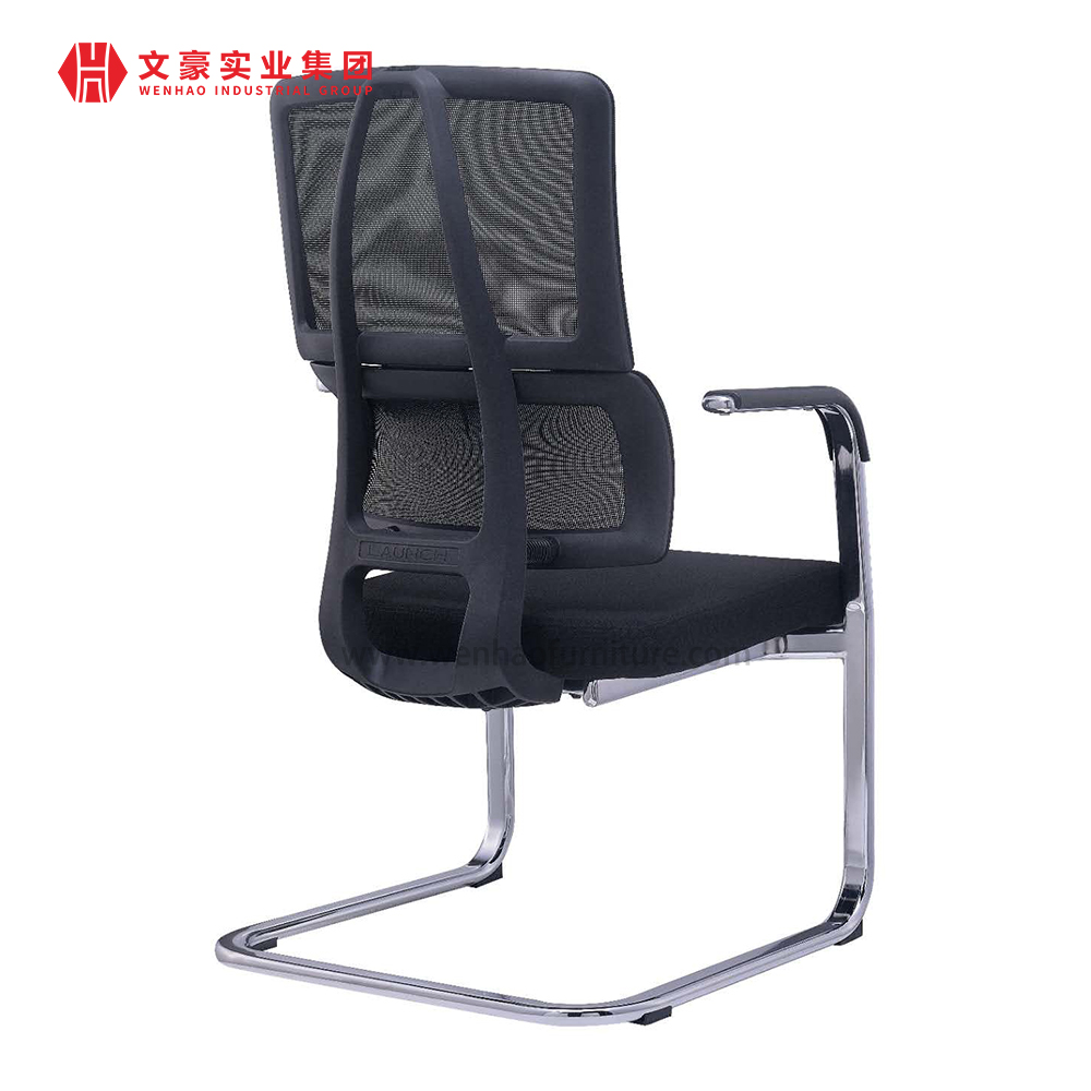 Mesh Steel Conference Chair Upholstered Meeting Room Desk Chairs with Lumbar Support