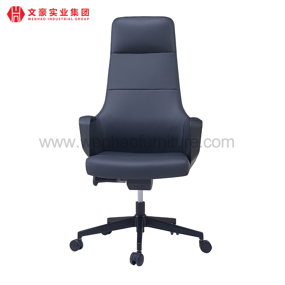 Black High Back Leather Executive Office Chair Revolving Upholstered Desk Chairs