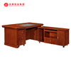 Chinese-style Durable Office Computer Desk Supervisor Office Double-base Desk with Drawer And File Cabinet