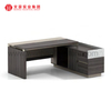 Modular Office Furniture Modern Elegant Design Laminate Beige Color Executive Table L Shape With Drawers