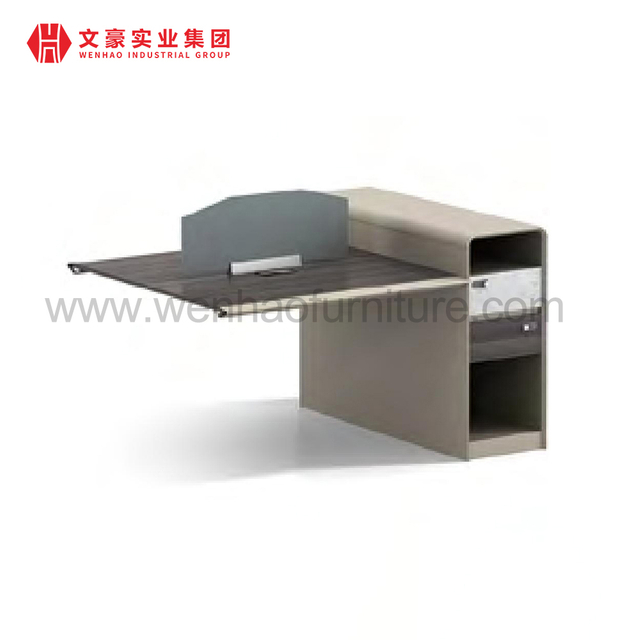 Computer work station with side storage space saving office desk specialized office table wholesale in Dubai