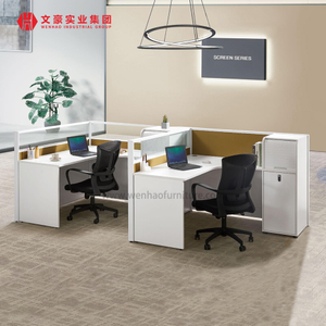 4 Person Office Modern Work Station Office Desks Cubical Workstation Customized Staff Desk