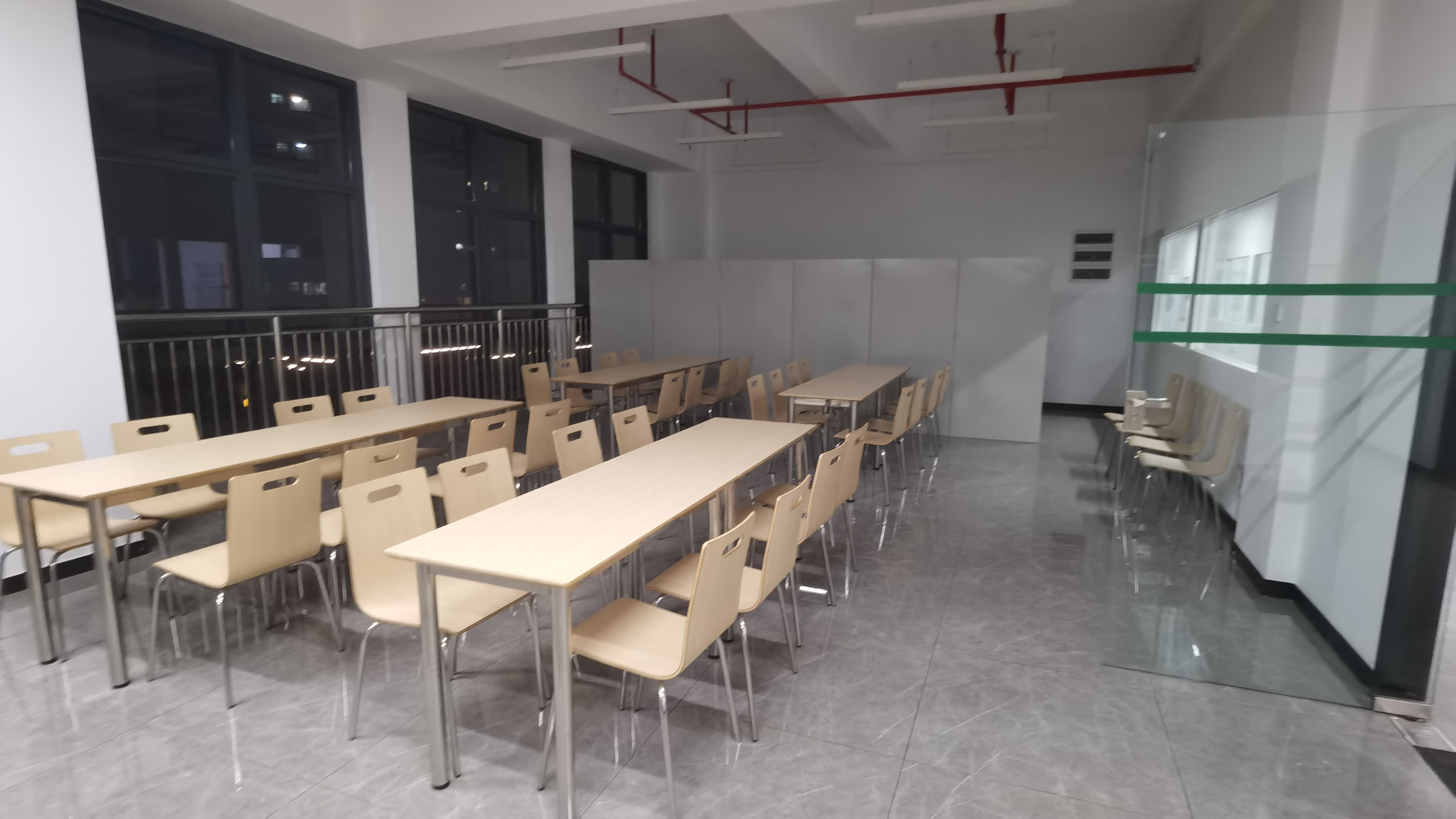 Lunch break tables and chairs