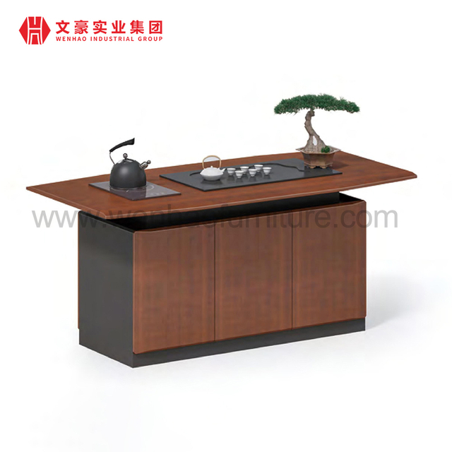 Customized Office Shelving Tea Table Desk Cabinets Furniture Set