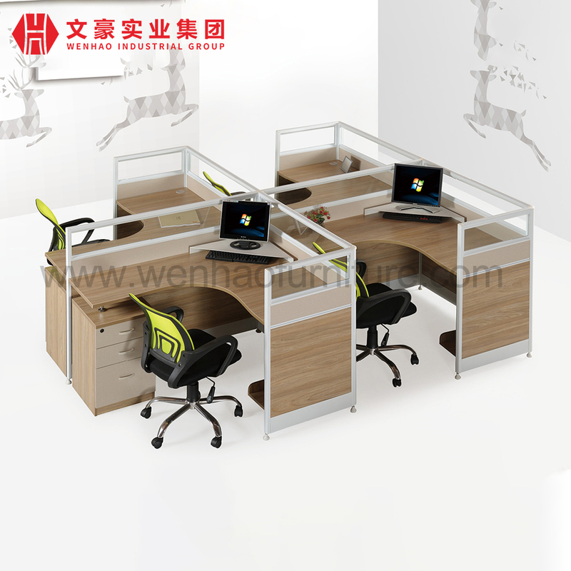 Aluminum Office Table 4 Person Computer Workstation Office Desk from ...