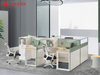 Modern Office Cubicles Workstation Desk Office Furniture 2 Person Staff Desk Wooden Workstation