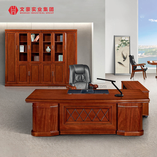 High-End Modern Office Furniture General Manager Wooden Executive L Shaped Office Desk