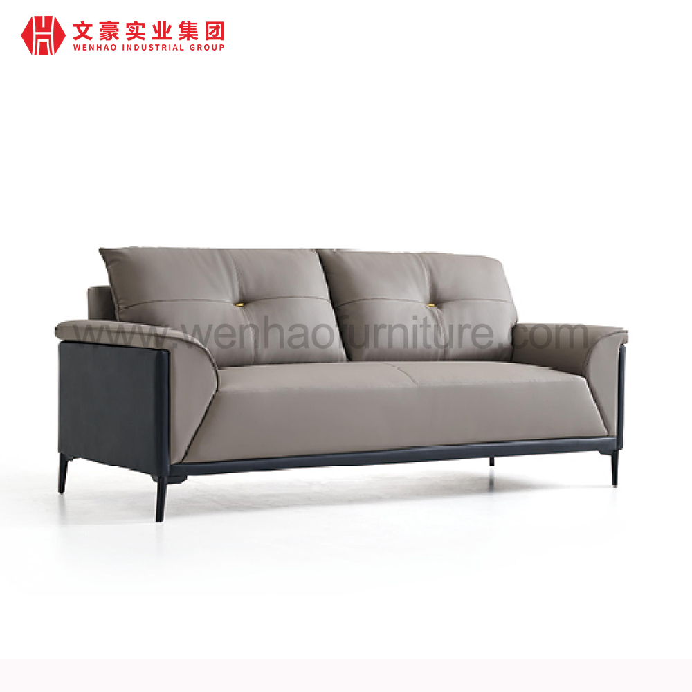 Executive Large Office Space Room Luxury Leather Boss Sofa Set