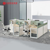 Modern Office Cubicles Workstation Desk Office Furniture 2 Person Staff Desk Wooden Workstation
