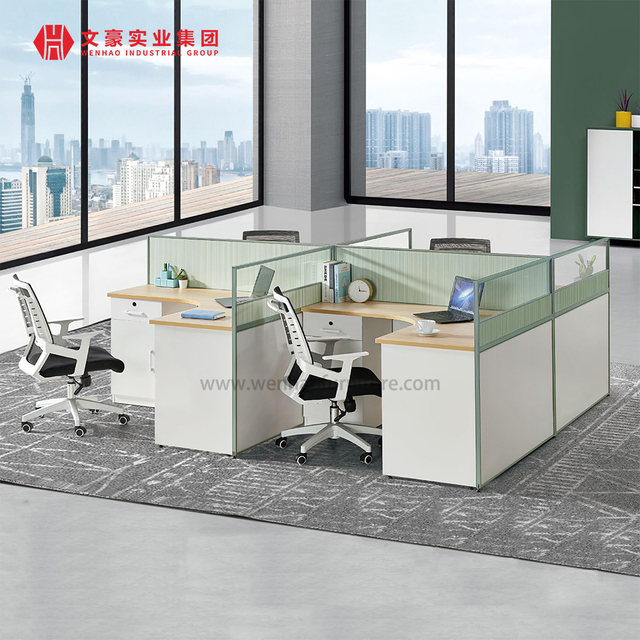 High Wall Office Cubicle Design Factory Direct Modular 4 Seat Office Workstation Cubicle for 4 Person