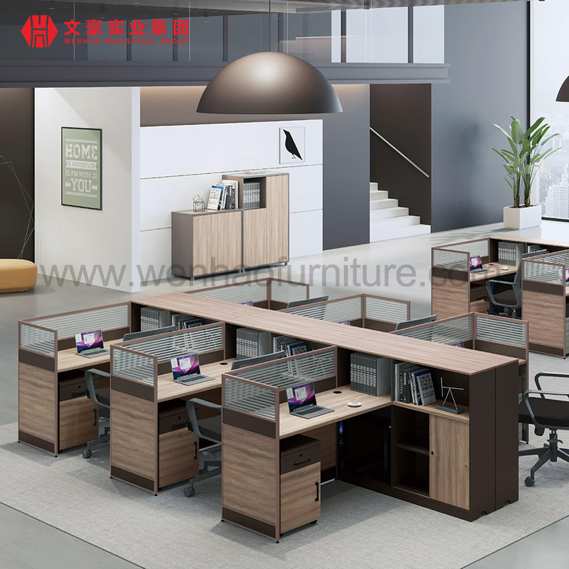 Industrial Simple 4 Seater Modular Privacy Cubical Workstation
