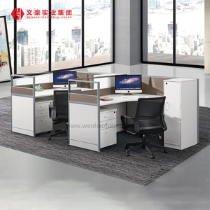 Office Furniture Economic Customized Staff Work Station 4 Person Seater Office Workstation Table