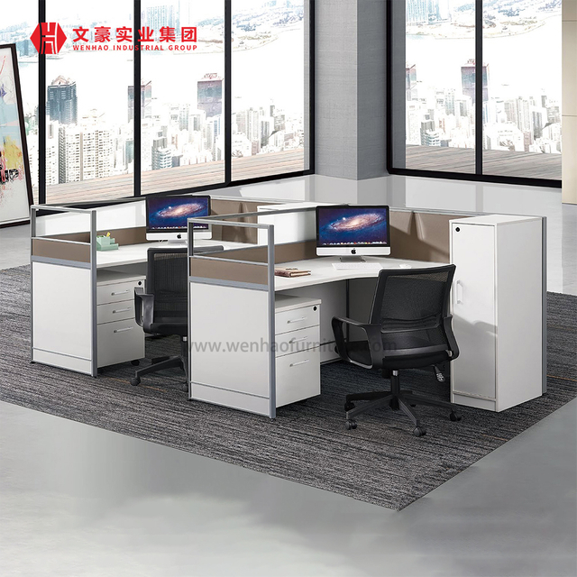 Office Furniture Economic Customized Staff Work Station 4 Person Seater Office Workstation Table