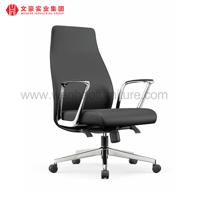 Modern Leather Boss Office Chair Revolving Professional Upholstered Desk Chairs Manufacturers in China