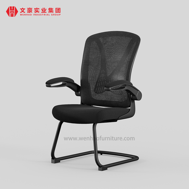 Black Mesh Task Office Conference Chair Upholstered Desk Chairs with Adjustable Arms