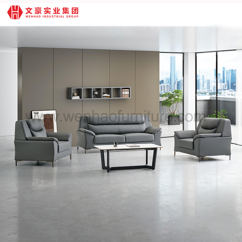 Large Luxury Leather Office Boss Chair Sofa Set for Big Office Room
