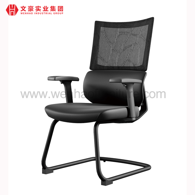 Upholstered Desk Office Chairs Mesh Conference Chair with Lumabr Support