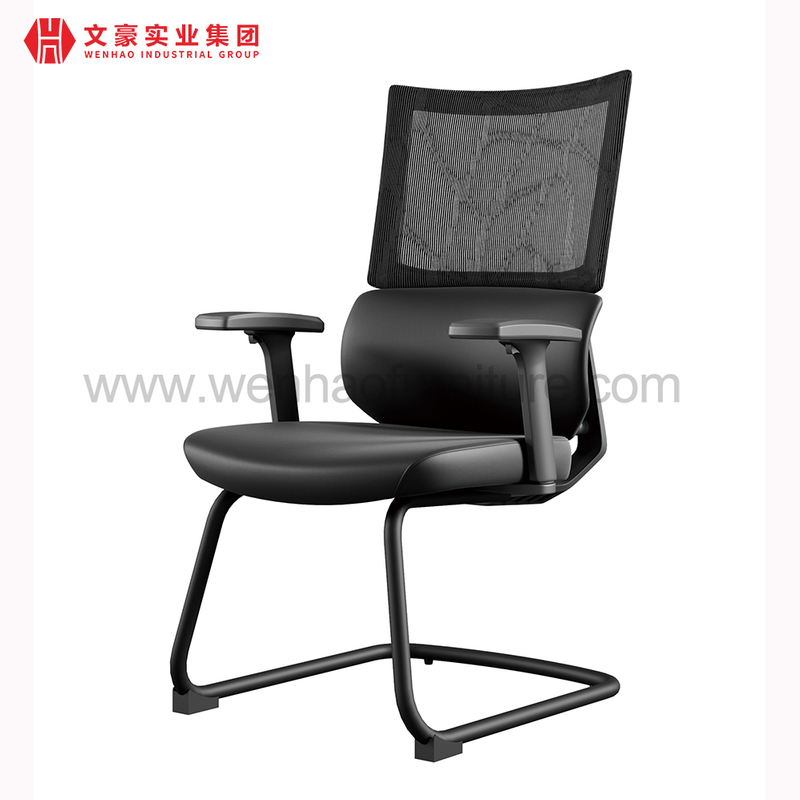 Upholstered Desk Office Chairs Mesh Conference Chair with Lumabr Support