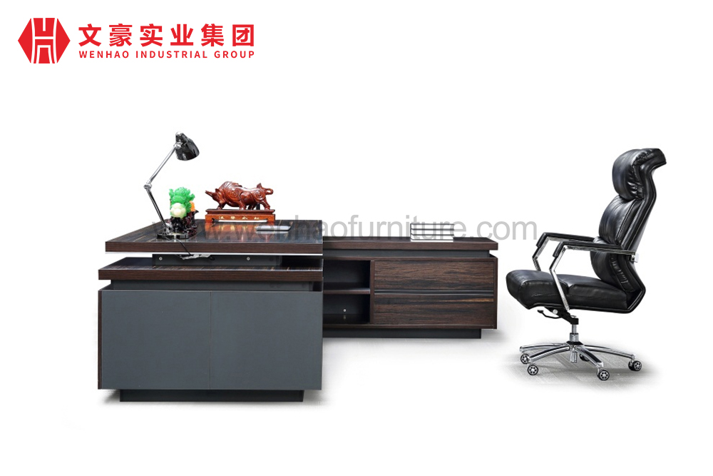 L Shaped Boss CEO Luxury Modern Fashion Design Office Desk Executive