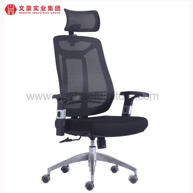 Upholstered Office Swivel Chair Ergonomic Mesh Chairs with Headrest Supplier in China
