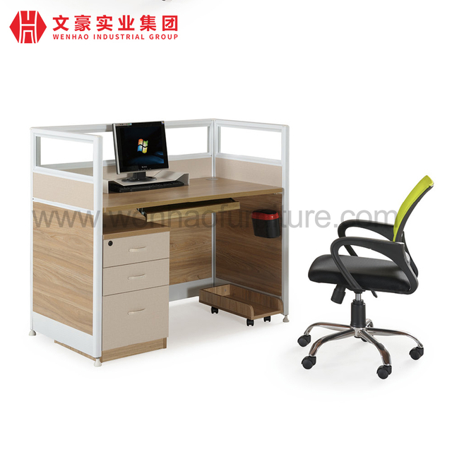 Elegant Wooden Office Workstation Desk Staff Office Table Computer Screen Desks