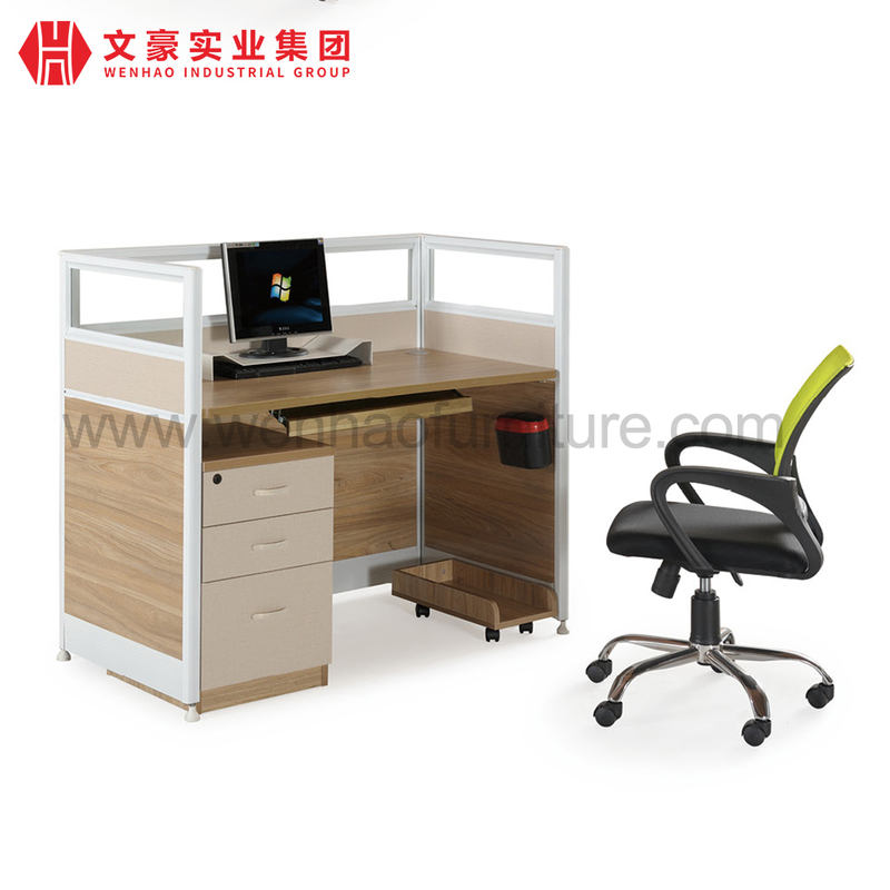 Elegant Wooden Office Workstation Desk Staff Office Table Computer Screen Desks