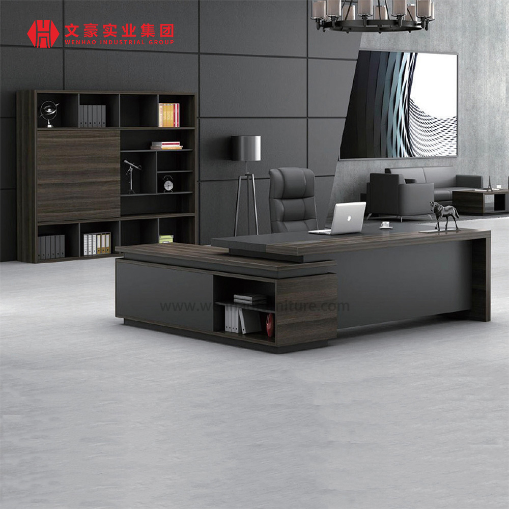 Mesa Oficina Traditional Style Modern L-shape Executive Workstation Manager BOSS CEO Desk Table For Company Office