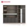 Modular Office Furniture Modern Elegant Design Laminate Beige Color Executive Table L Shape With Drawers