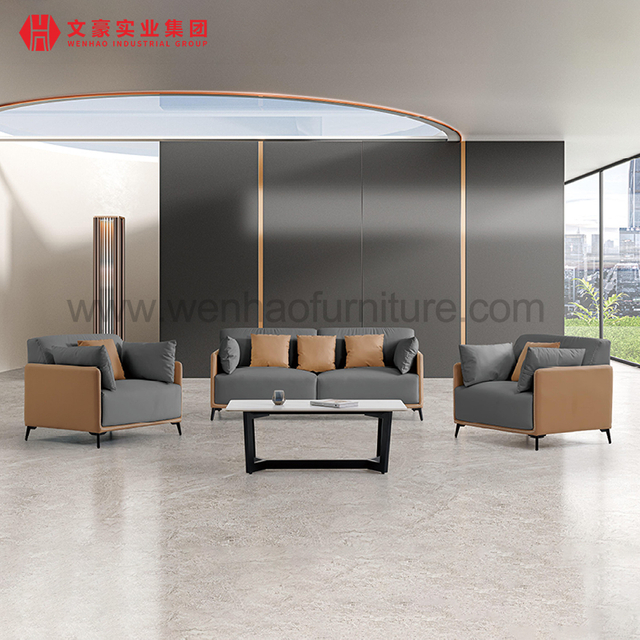 Wenhao Industrial Office Sofa Sets Contemporary Boss Room Sofas Executive Office Furniture