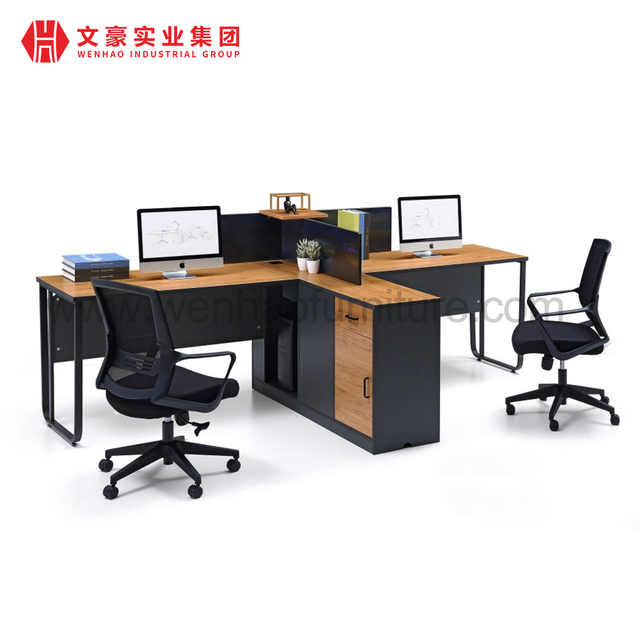 Customization Office Workspace 2 Seater Table with Drawers Factory