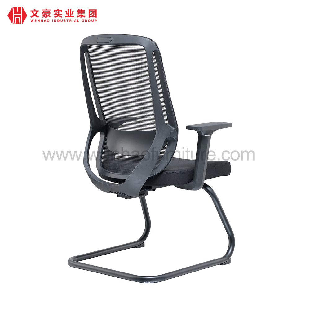 Modern Black Mesh Conference Chair Upholstered Desk Office Chairs with Armrests