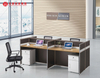 New Modern Design Commercial Furniture Modular Computer Workstation Glass Partition 4 People Office Staff Desk