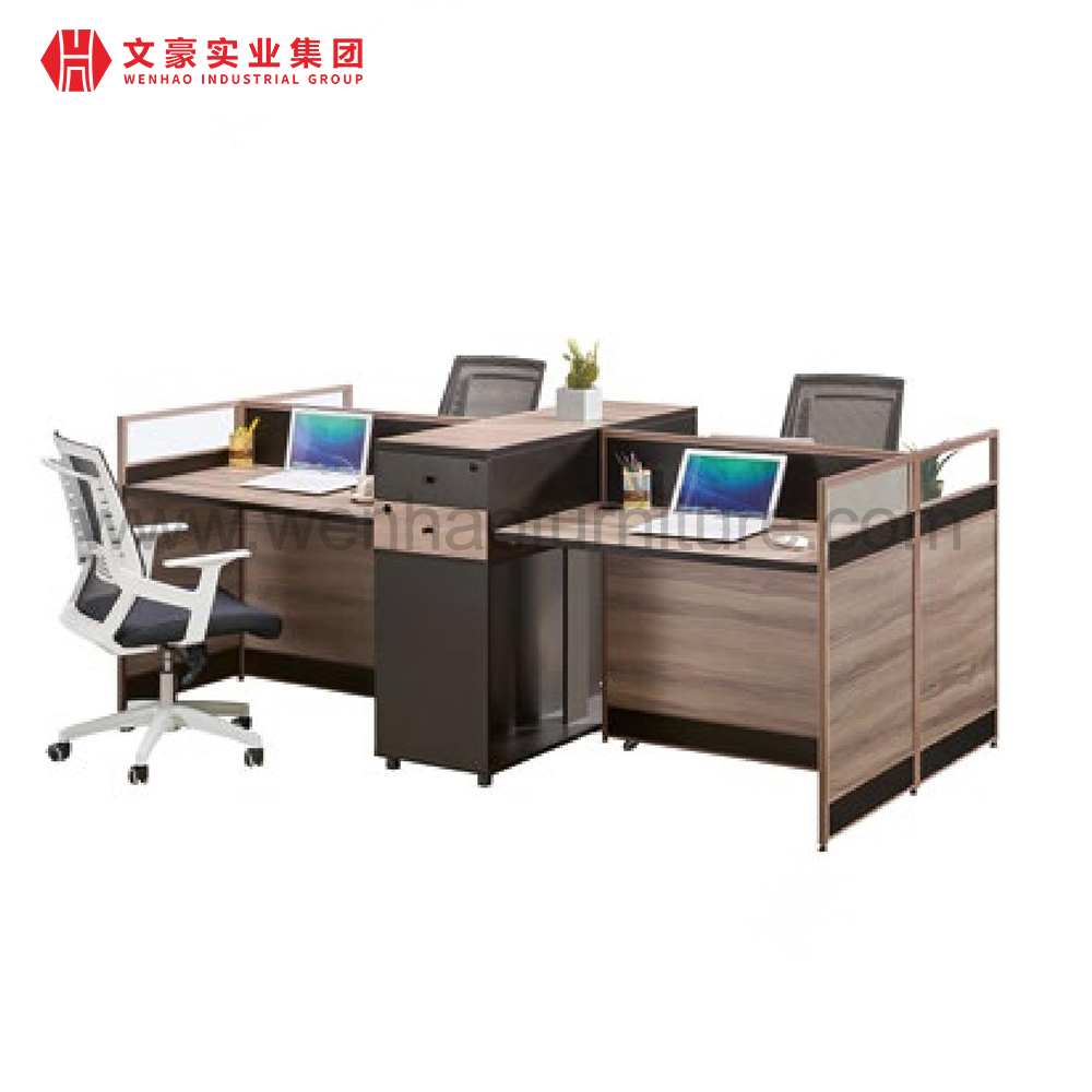 Industrial Simple 4 Seater Modular Privacy Cubical Workstation
