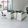 Modern Open Modular 4 Person Cheap Workstations For 4 Person Computer Office Table Mdf Desk Office Partition Staff Desk