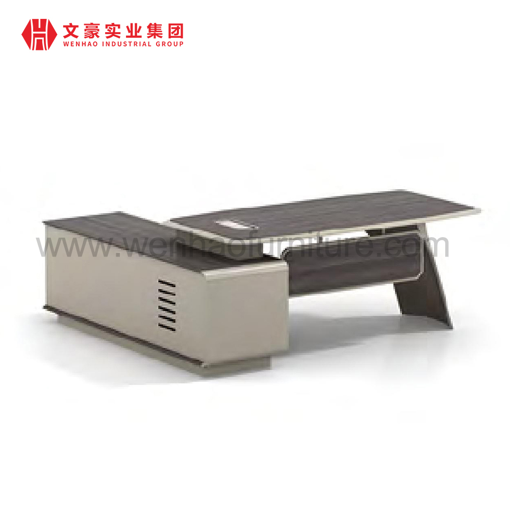Contemporary Melamine Large Office L-shaped Boss Work Desk Executive Office