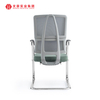 Mesh Steel Conference Chair Green Upholstered Visitors Desk Chairs with Lumbar Support