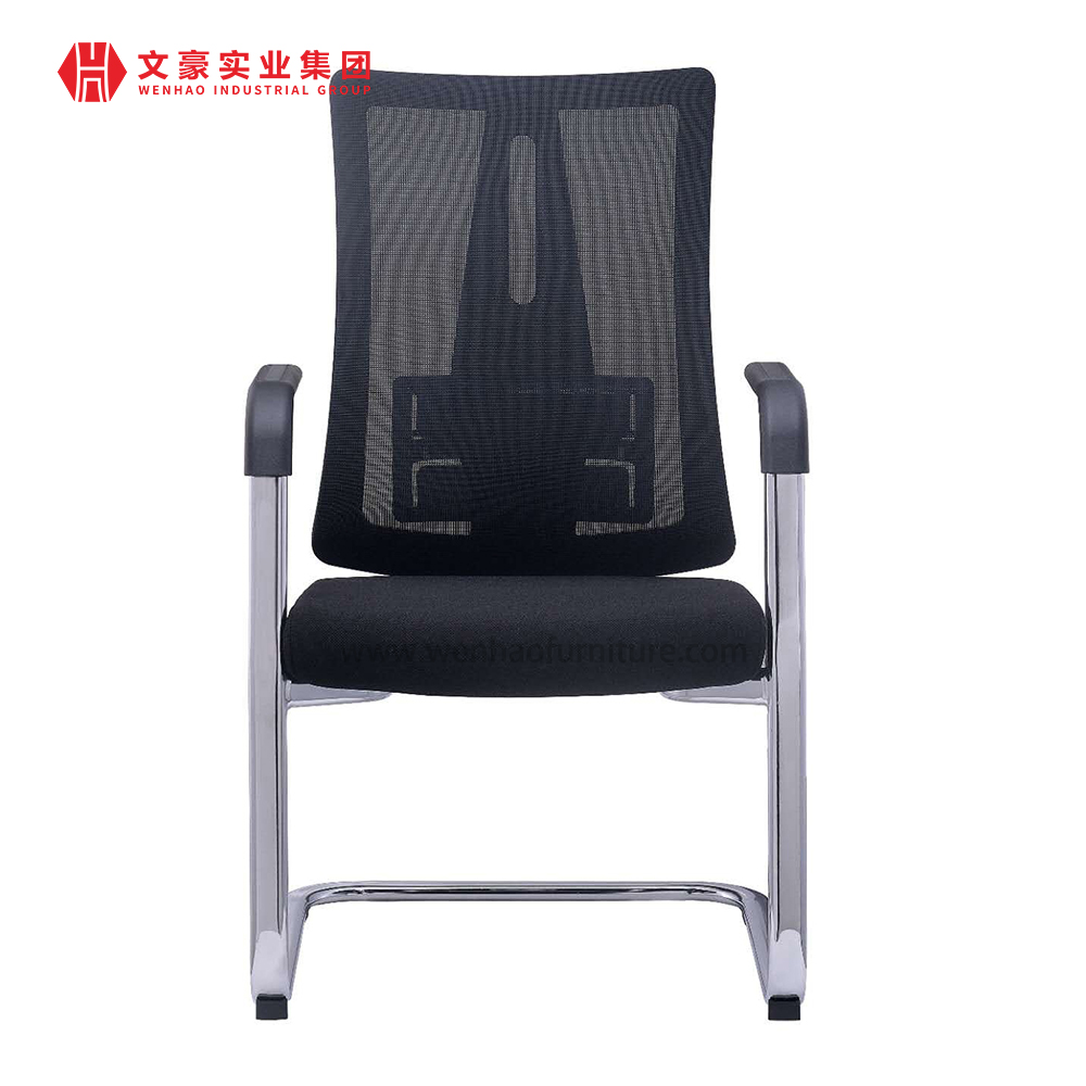 Wholesale Black Mesh Steel Conference Chair Upholstered Desk Office Chairs with Lumbar Support