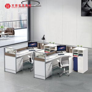 Wooden Workstation Modern Office Cubicles Workstation Desk Office Furniture 2 Person Staff Desk
