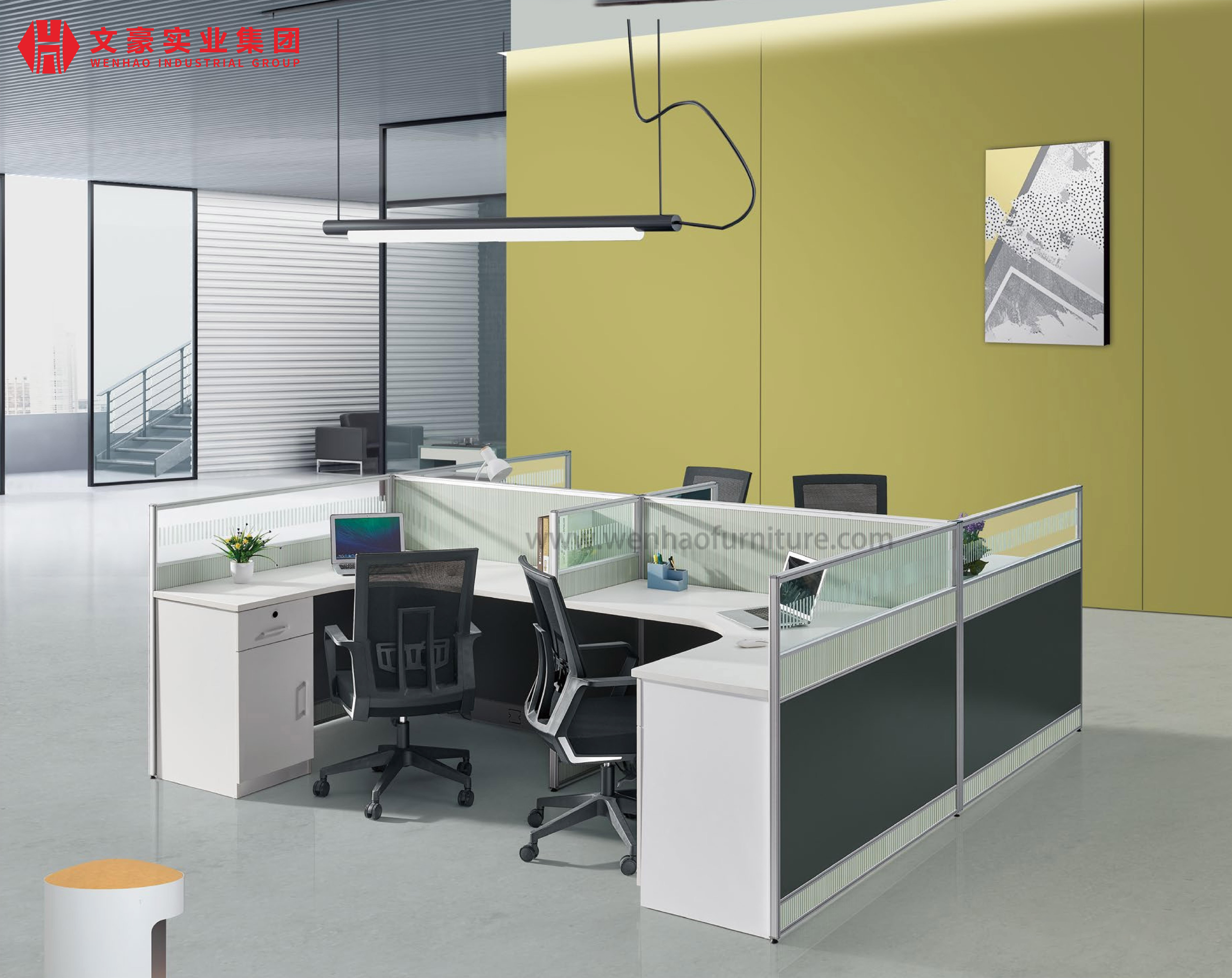 Workstations Office 4 Person Office Table Furniture 4 Seater Cubicles Office Desks And Workstations